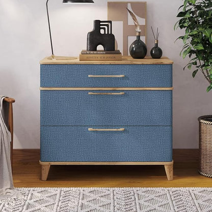 Blue Wallpaper Grasscloth Peel and Stick Wallpaper 17.7inch x 393.7inch - Image 5
