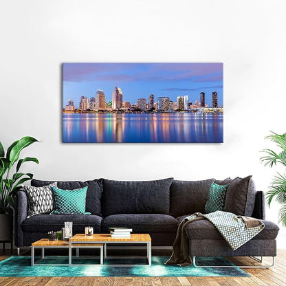 San Diego City Wall Art USA Cityscape Wall Decor Sunset San Diego Skyline - Image 4