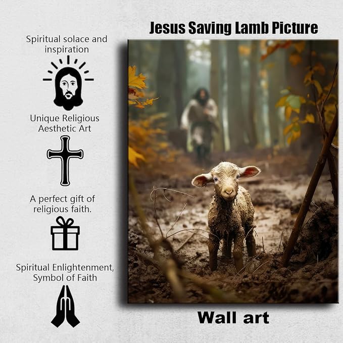 Ploceiny christian gifts for women-men, Religious canvas home decor for prayer - Image 6