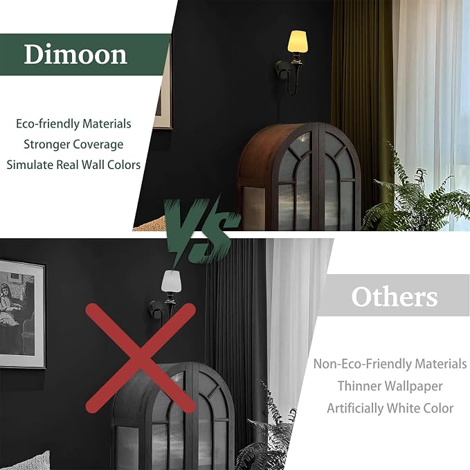 Dimoon 17.7''x118'' Peel and Stick Wallpaper Black Contact Paper - Image 9