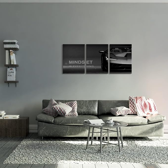 KAWAHONE Motivational Canvas Wall Art Lamborghini Posters Prints Entrepreneur - Image 5