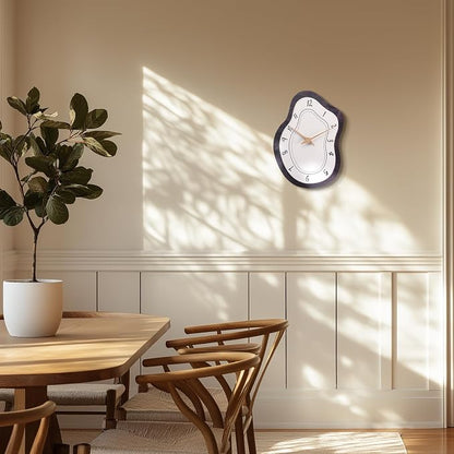 Mid Century Retro Irregular Shape Wall Clock, Silent Non-Ticking Battery - Image 4