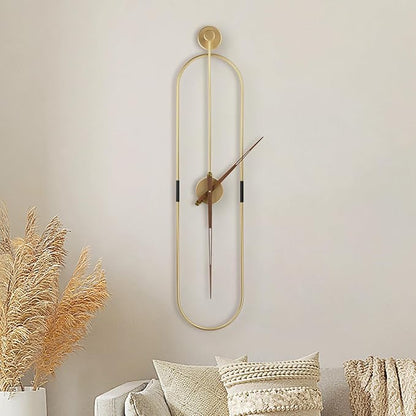 DRELIFAM Modern Oval Wall Clock Large Wall Clock by DRELIFAM