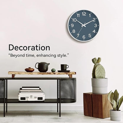 Roymnie Wall Clock 10 Inch Silent Wall Clocks Battery Operated-Modern Non - Image 5