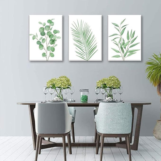 Bwodke Botanical Wall Art Plant Floral Watercolor Poster Canvas Prints Set of 3 - Image 2