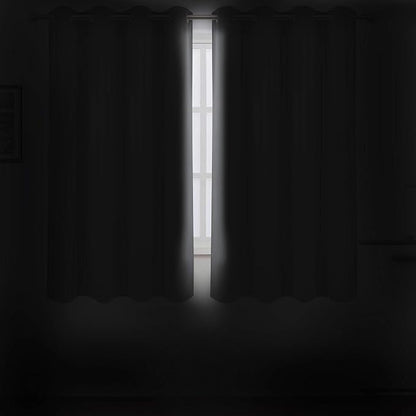 LEMOMO Grey Bedroom Blackout Curtains/52 x 63 Inch Long/Set of 2 Curtain - Image 3