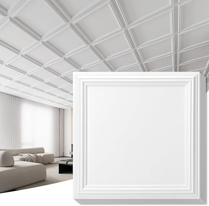 Art3d 24-Pack Drop Relief Ceiling Tiles by Art3d