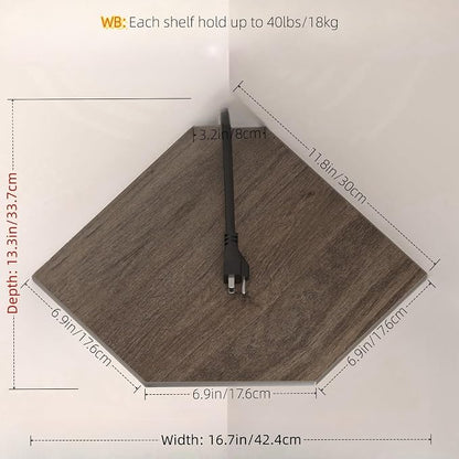 JJL Corner Shelf, 12 Inch Corner Shelf Wall Mounted - Image 3