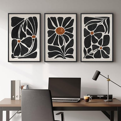 Large Framed Boho Floral Wall Art - Image 8