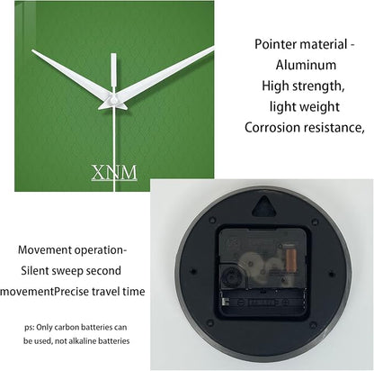 XNM Green Glass Big Wall Clock Battery Operated 20 Inch Modern Clock - Image 7