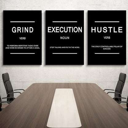 Framed Canvas Wall Art Success Quote, Office Wall Art, Positive Motivational - Image 2