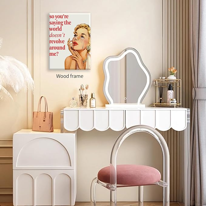 70s Pink Sexy Women Poster Funky Funny Quote Wall Art Retro Housewife Picture - Image 6