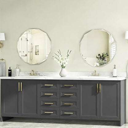 Bathroom Mirrors for Over Sink, Round Frameless Mirrors for Wall, 24x24 Inch - Image 7