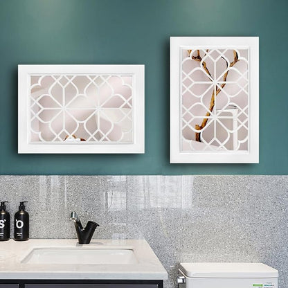 Wocred Set of 2 Rectangular Wall Mirror, Gorgeous Rustic Farmhouse Accent Mirror - Image 6