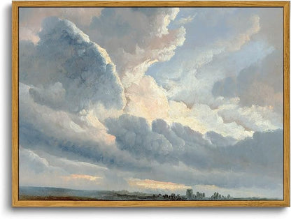 OIQArtOIQ Vintage Landscape Canvas Wall Art Framed Natural Scenery Painting by OIQArtOIQ