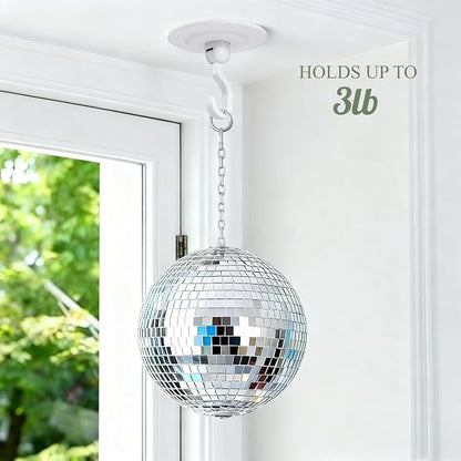 Adhesive Wall & Ceiling Decor Hooks: 4-Pack 3 lbs Heavy Duty No-Drill 360° - Image 4