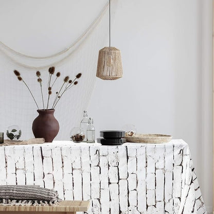 Chuangdi 2pcs 4.5 x 9 Feet Brick Wallpaper Peel and Stick Backdrop Tablecloth - Image 6