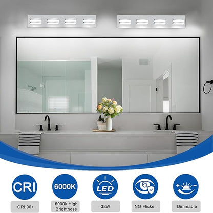 IZORRO LED Modern Bathroom Lights Fixtures, Chrome Acrylic Wall Lighting - Image 5