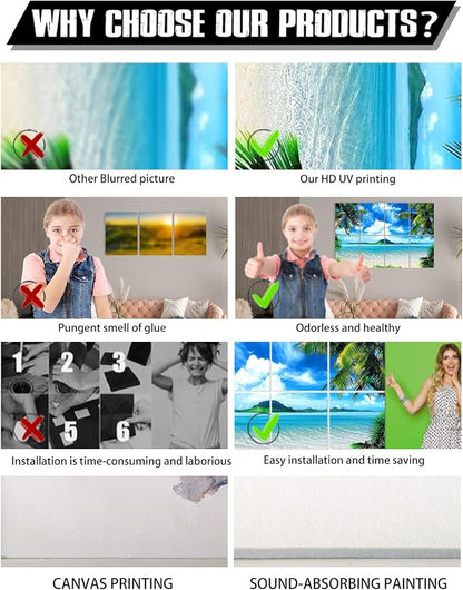 YPY Decorative Soundproof Wall Panels Acoustic Panels: Sound Absorbing Wall Art - Image 3