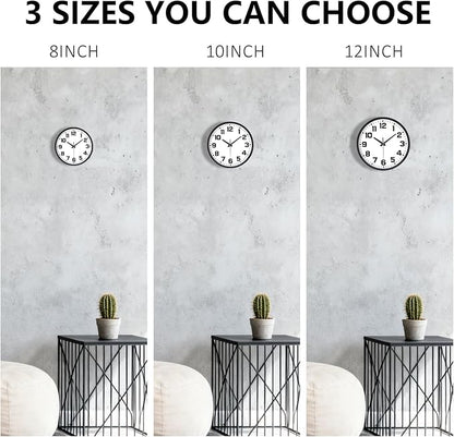 Modern Silent Wall Clock, 10inch Non-Ticking Analog Battery Operated Clock - Image 9