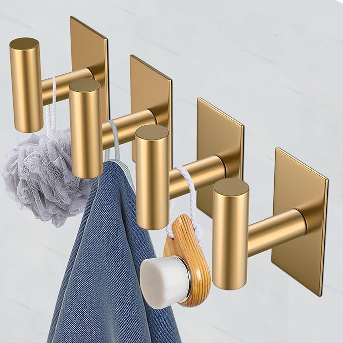 VAEHOLD Wall Towel Hooks, Heavy Duty Sticky Holder Waterproof Towel Hooks - Image 4