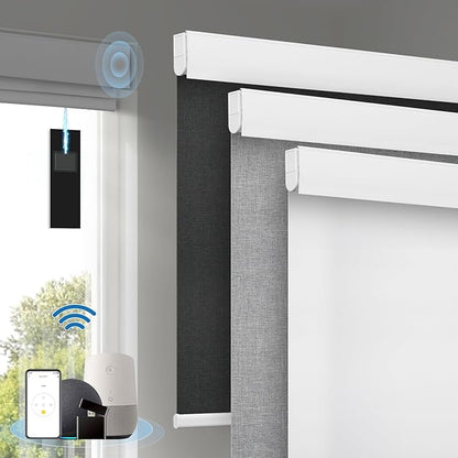 Motorized Blinds with Remote, Cordless Smart Blinds with Valance Cover by Enjoyyoursmartlife
