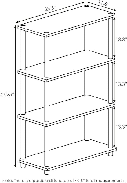 Furinno Turn-N-Tube 4-Tier Multipurpose Shelf Display Rack, Round Tubes - Image 3