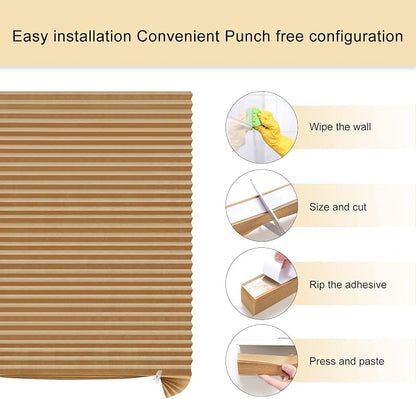 Window Blinds Cordless No Drill Cut to Size Clip On Stick On Self Adhesive - Image 3