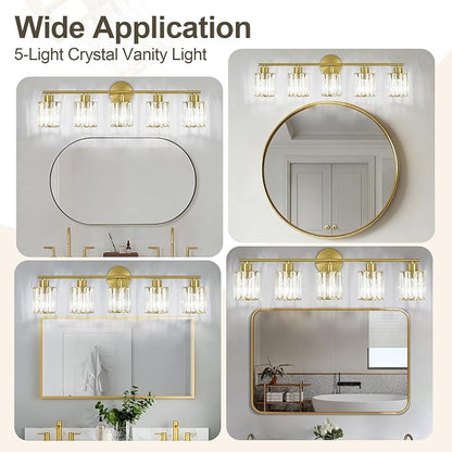 Crystal Bathroom Light Fixtures, Bathroom Lighting Fixtures Over Mirror - Image 6