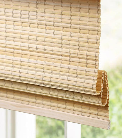 LazBlinds Cordless Bamboo Roman Shades, Custom Privacy Light Blocking Window - Image 3