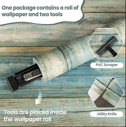 practicalWs Peel and Stick Wallpaper 17.7" x 236.2" Wood Wallpaper Wood Contact - Image 2