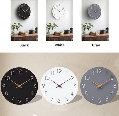 Mosewa Large Wall Clock 16 Inch Black Battery Operated Silent Non Ticking - Image 2