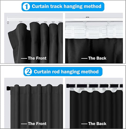 MaKefeile Room Divider Curtains Total Blackout Privacy Curtain Panel Room - Image 2