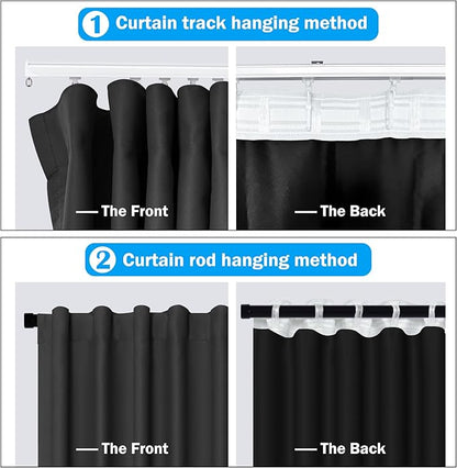 MaKefeile Room Divider Curtains Total Blackout Privacy Curtain Panel Room - Image 2