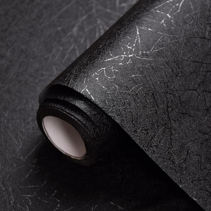 Cohoo Home Black Silk Peel and Stick Wallpaper by CohooHome