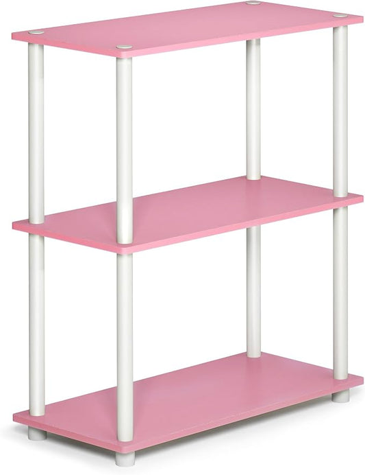 Furinno TURN-N-TUBE Storage Shelves, 3-Tier Book Shelf, Corner Shelf, Toolless by Furinno-FitsYourSpaceFitsYourBudget