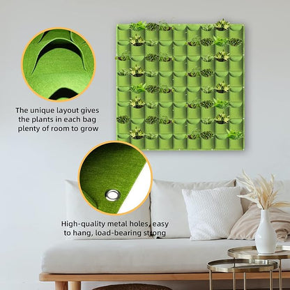 LITLANDSTAR Hanging Vertical Wall Planter, 72 Pockets, 100cm x 100cm, - Image 4