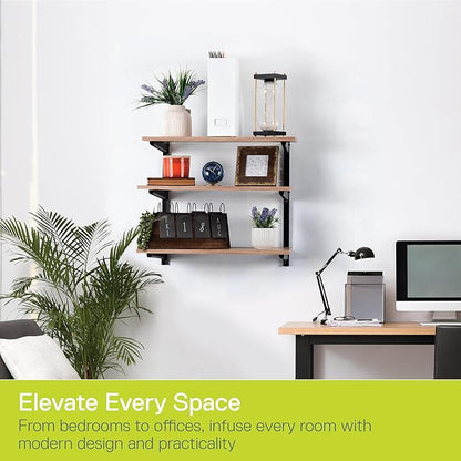 Minimalistic Black Shelf Brackets by Delta Cycle, Holds Up to 480 lbs, Modern - Image 6