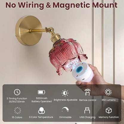 Vintage Battery Operated Wall Sconce - Image 6