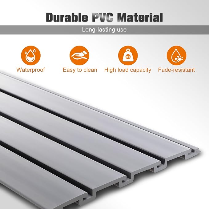 Slatwall 4x4t FT PVC Slat Wall Panels, Interlocking Garage Slat Wall Panels - Image 3