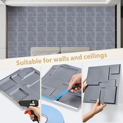 Heikki 30 Pack 3D Wall Panel for Interior Wall Décor, PVC Flower Textured Wall - Image 3