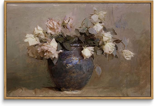 InSimSea Framed Canvas Wall Art Vintage Decor, Room Decor Large Artwork by InSimSeaArt