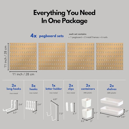 Keepo Peg Board Wall Organizer – Plastic Pegboard Panels, Modular Peg Board - Image 4
