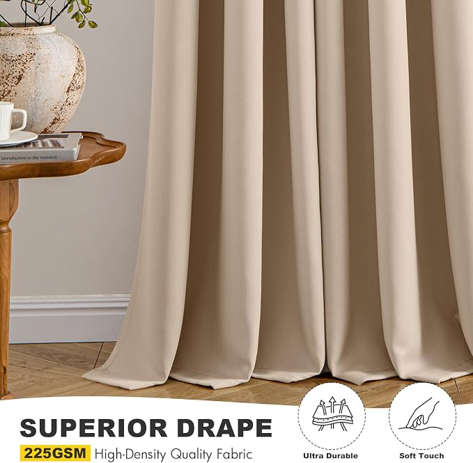 MIULEE Blackout Curtains for Bedroom Living Room 2 Panels, Thermal Insulated - Image 6