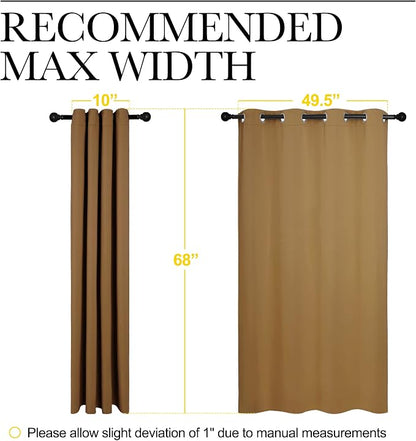 NICETOWN Sleek Blackout Curtains 68 inches Length - Image 7