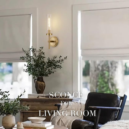 Hardwired Gold Wall Sconces Set of 2, Modern Bathroom Sconces Wall Lighting - Image 7