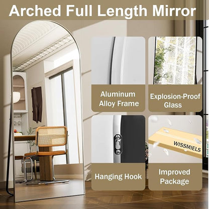 57" x 20" Arched Full Length Mirror - Image 4