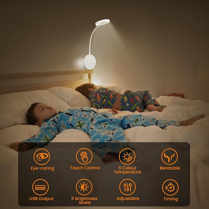 Wall Mounted Reading Light, Headboard Reading Lamp - Image 7