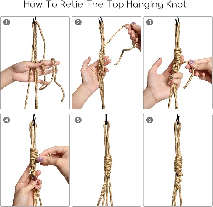 Mkono Ceramic Hanging Planter of Shallow 8 Inch and Deep 6 Inch for Indoor Outdoor Plants, Set of 2 Modern Plant Pot Geometric Porcelain Hanging Basket with Polyester Rope Hanger