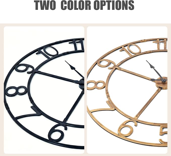 Large Wall Clock for Living Room Decor–48 Inch Silent Non-Ticking Modern - Image 7